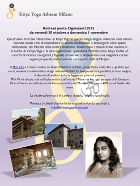 Retreat e iniziazione al Kriya 1 Novembre 2015 - Kriya Yoga Ashram ®